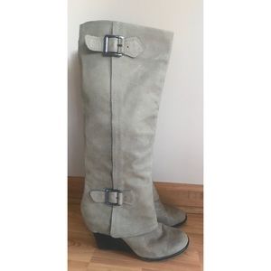 Vince Camuto Leather Wedge Boots
